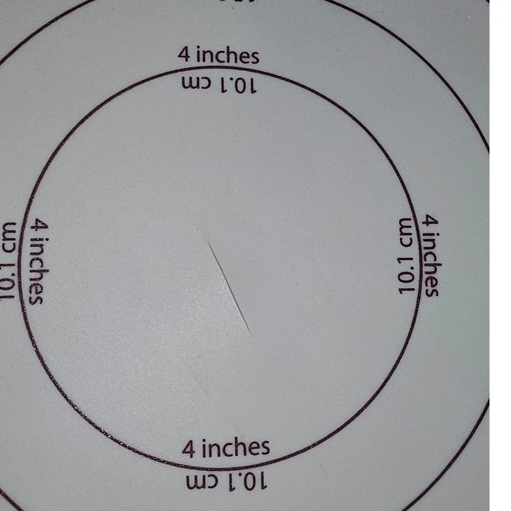 Pampered Chef Pastry Mat Silicone Baking Dough Rolling Guide 24x18 White
